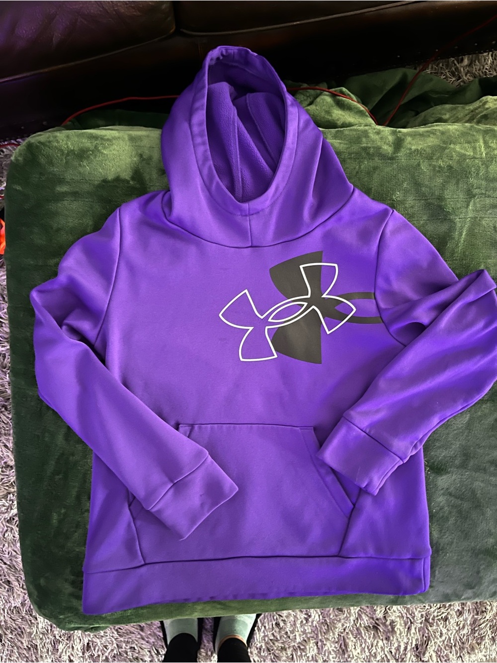 Under Armour Purple Pullover Hoodie with Logo